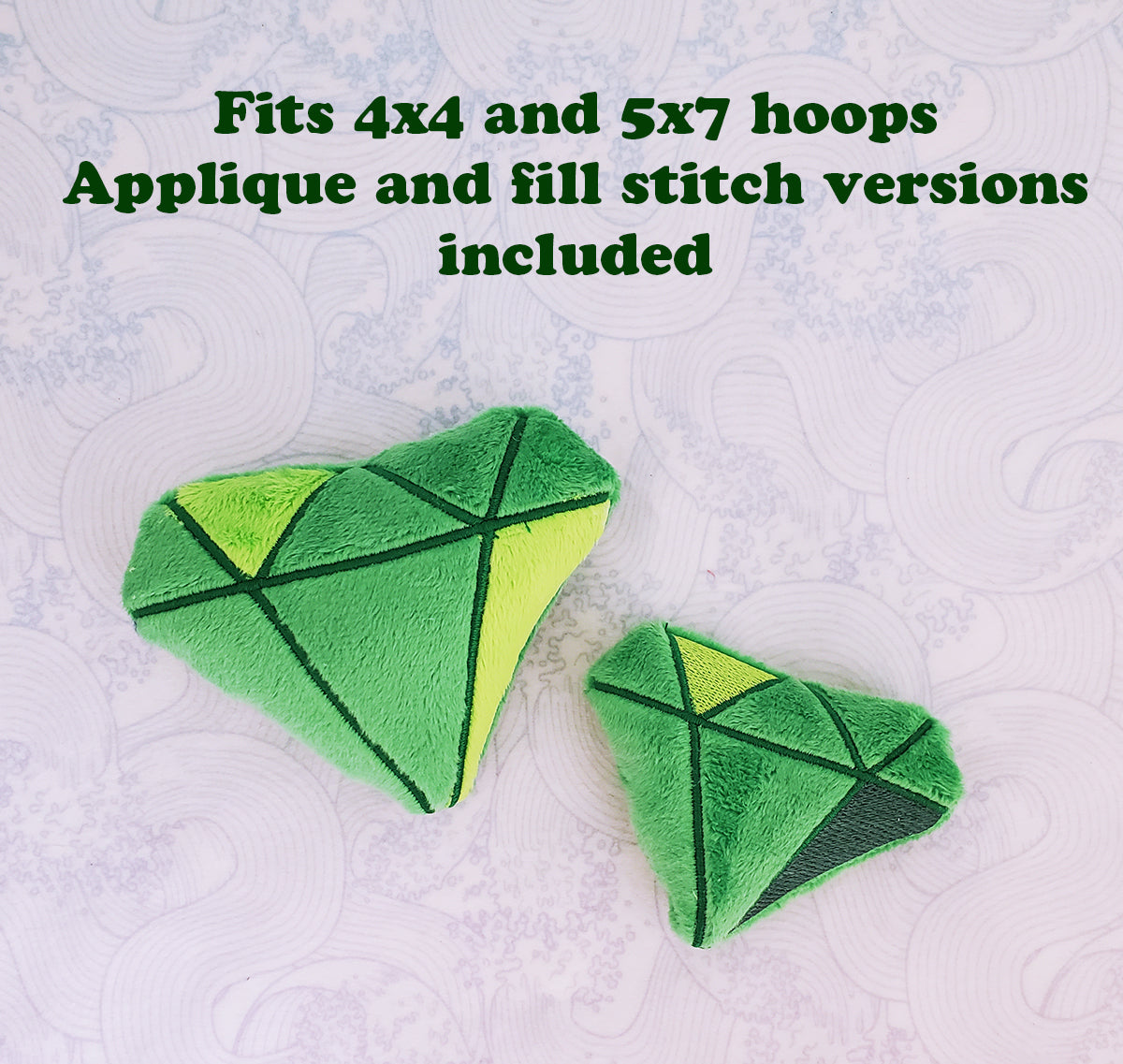 Emerald Plush In the Hoop Embroidery Project