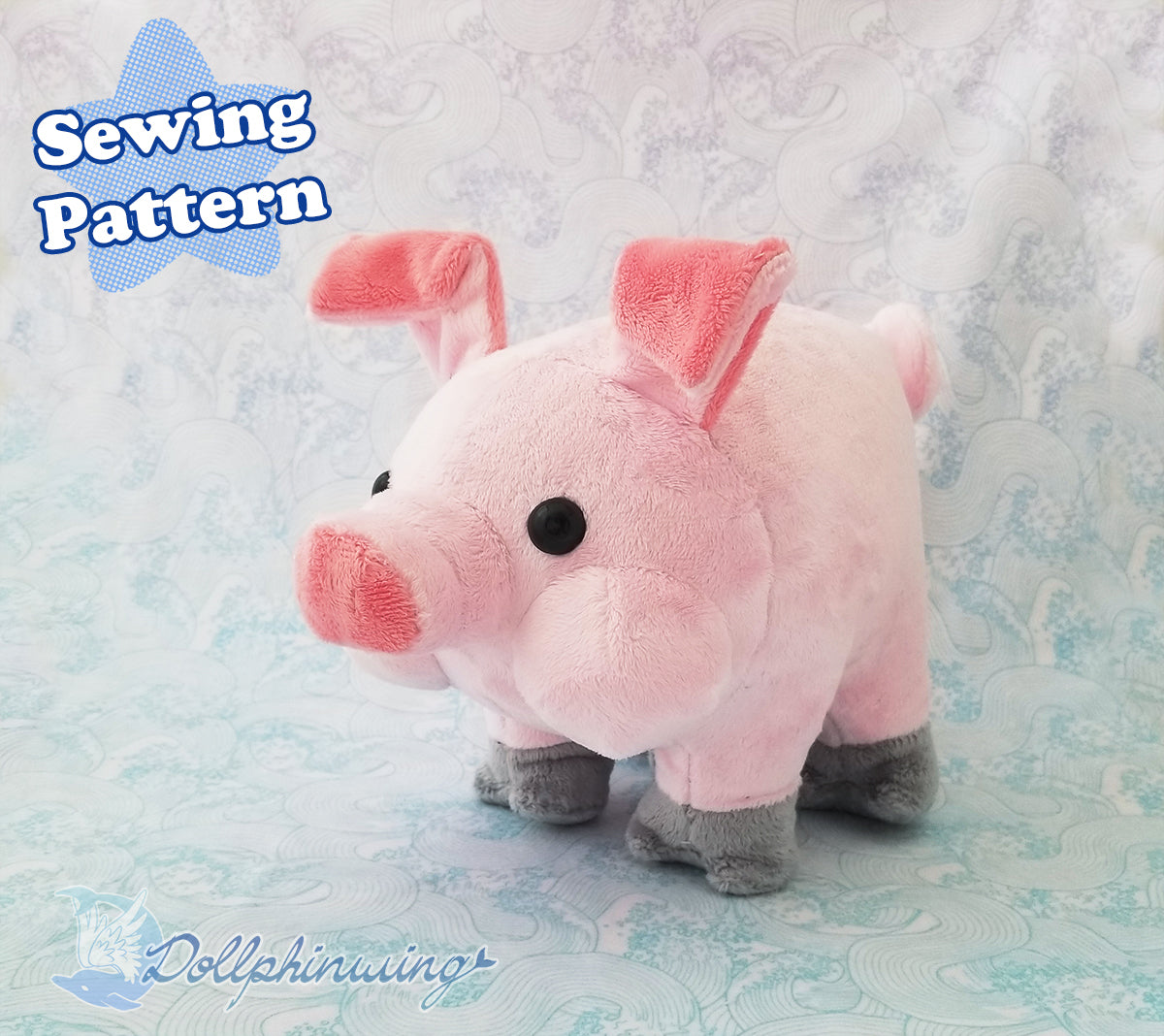 Chubby Pig Plushie Sewing Pattern