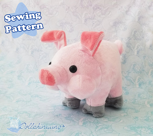 Chubby Pig Plushie Sewing Pattern