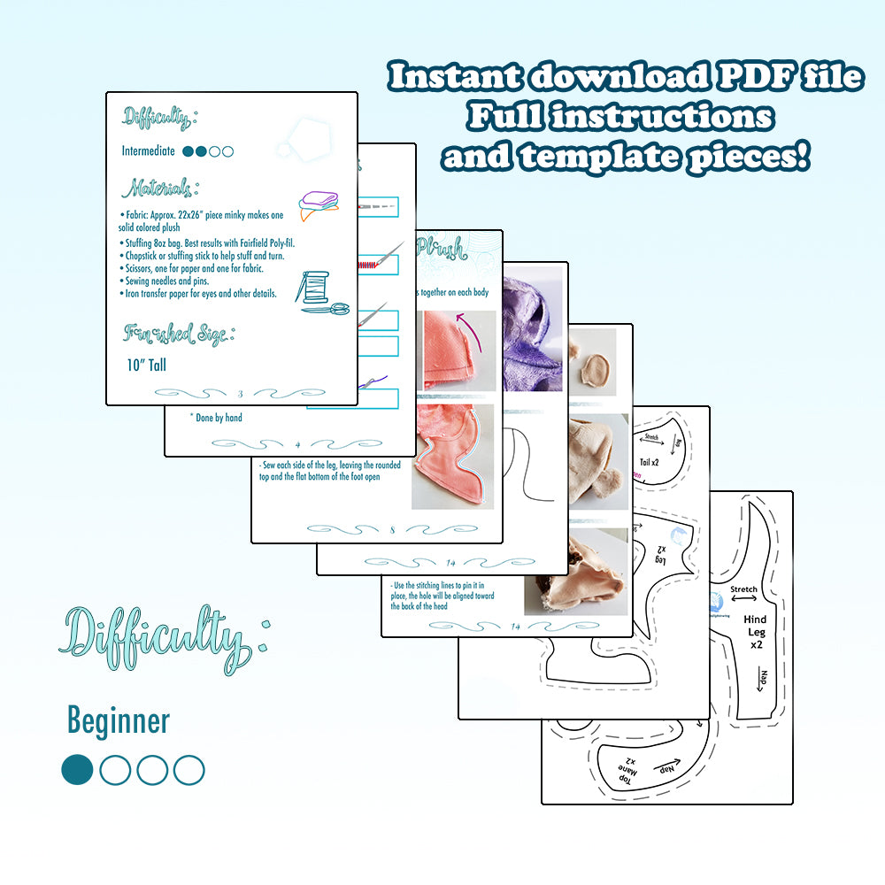 Chubby Mouse Plush Sewing Pattern PDF