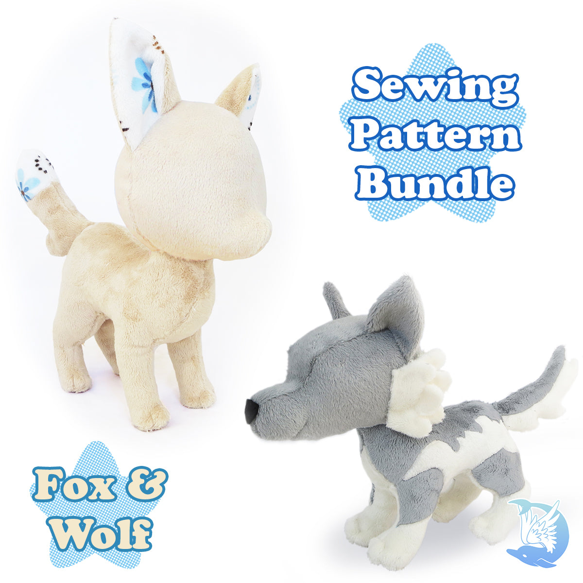 Fox and Wolf Plush Pattern Bundle PDF