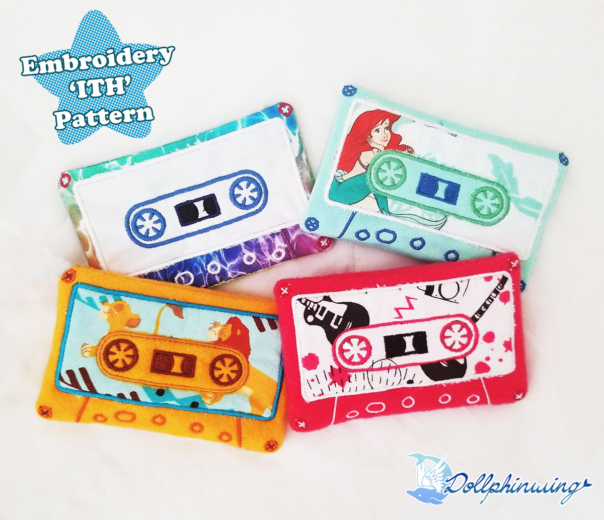 Cassette Tape ITH Embroidery Pattern
