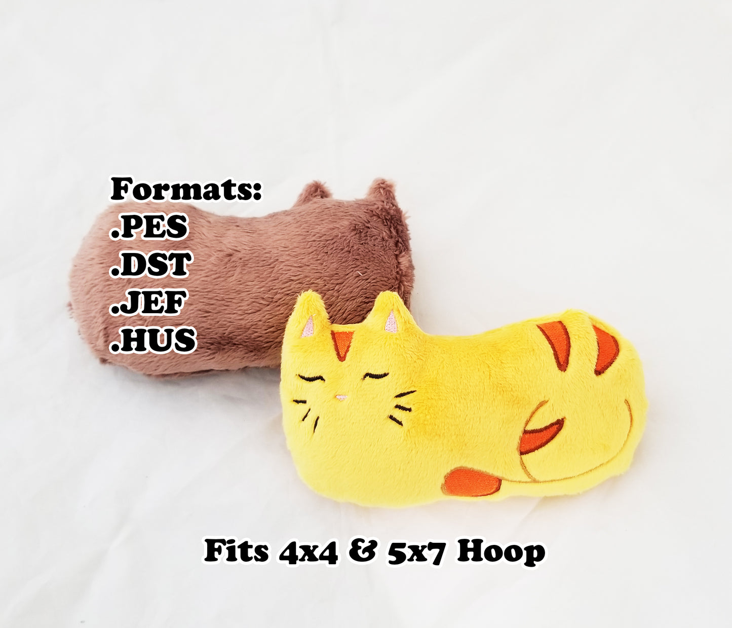 Sleepy Cat ITH Embroidery Pattern