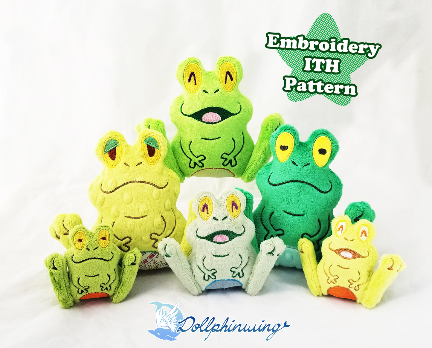 Frog Plush ITH Embroidery Pattern
