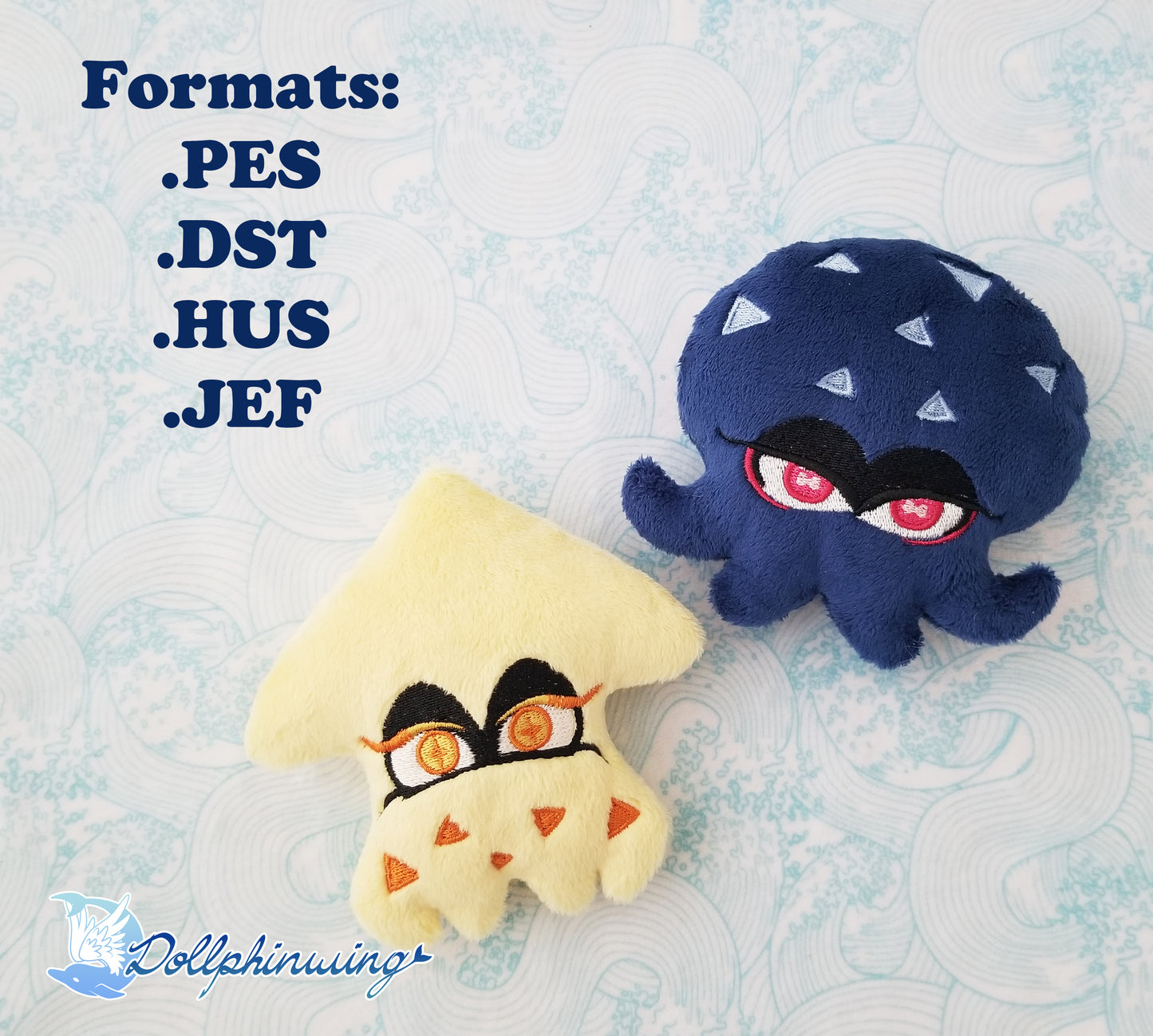 Squid Friends Three ITH Embroidery Pattern