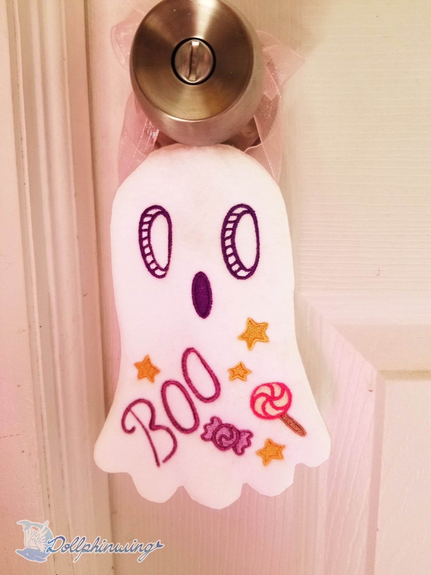Candy Ghost Embroidery Pattern