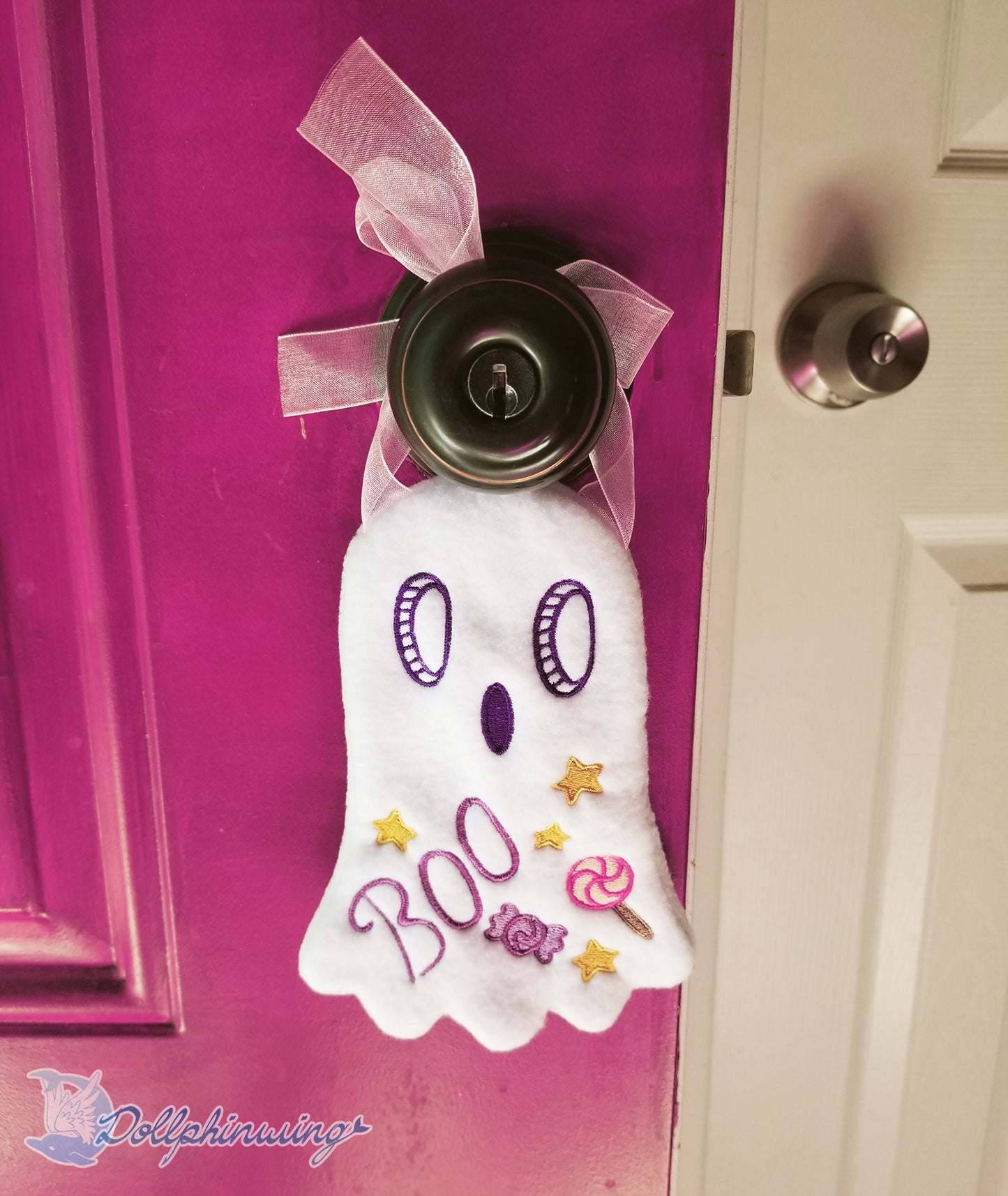Candy Ghost Embroidery Pattern