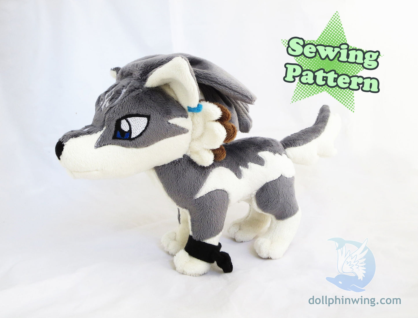 Wolf Link Plushie Sewing Pattern Add-On Embroidery${tags}