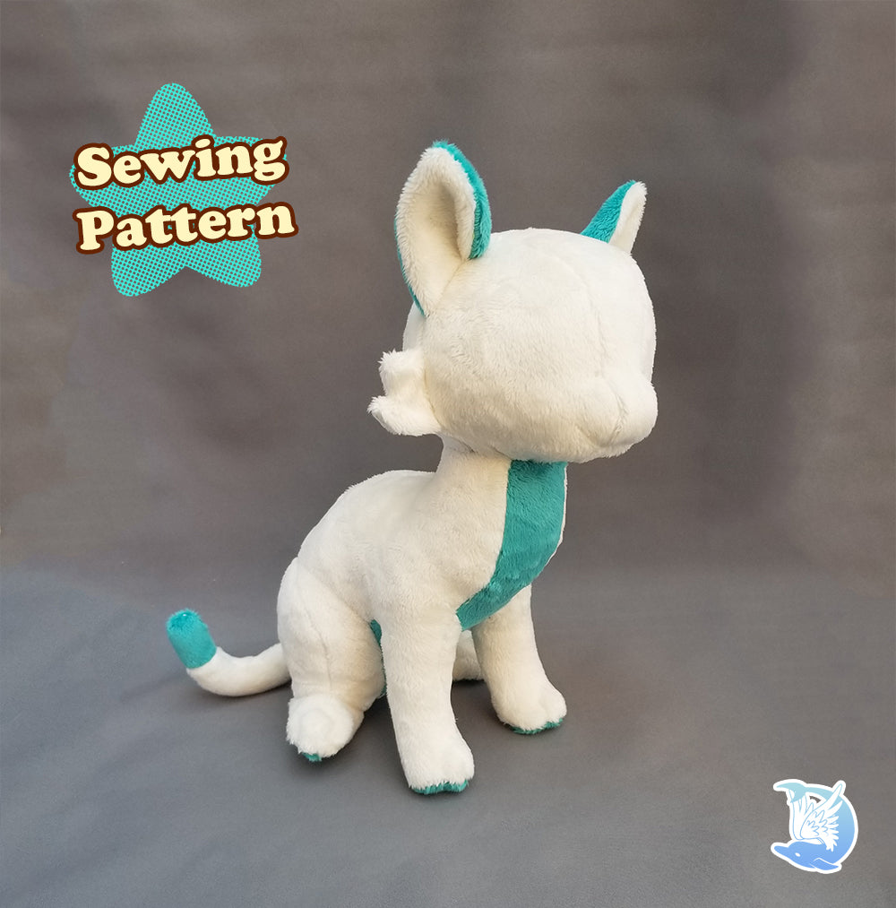 Sitting Cat Plush Sewing Pattern – Dollphinwing