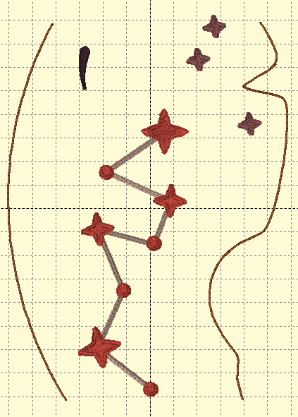 Constellation Dolphin Embroidery
