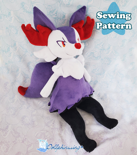 Fire Fox Plushie Sewing Pattern