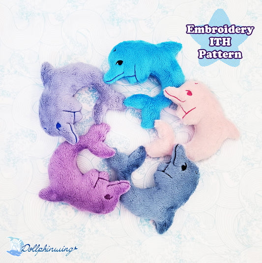 Dolphin ITH Embroidery Pattern